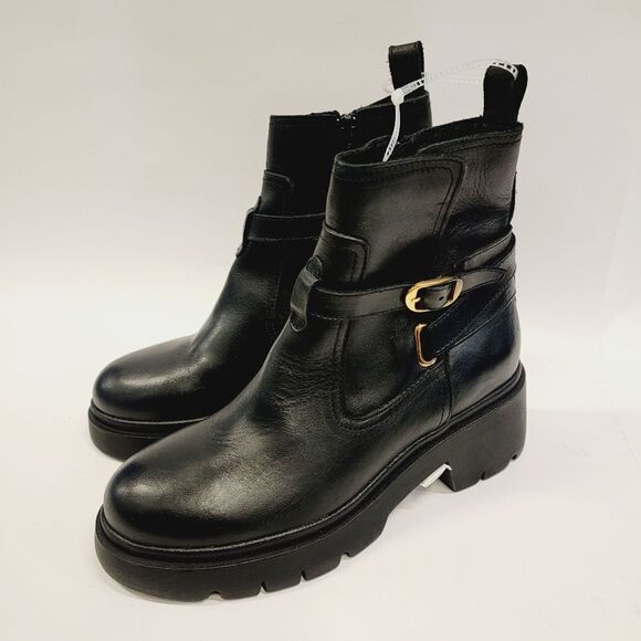 NEW Steve Madden Black Leather Colletta Zip Up Ankle Boot Size 7.5 8 8.5 9 NWT - Picture 6 of 11